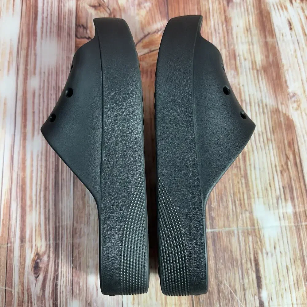 Crocs Classic Platform Wedge Womens Size 6 Black Slide Sandals Open Toe Shoes - Picture 6 of 9